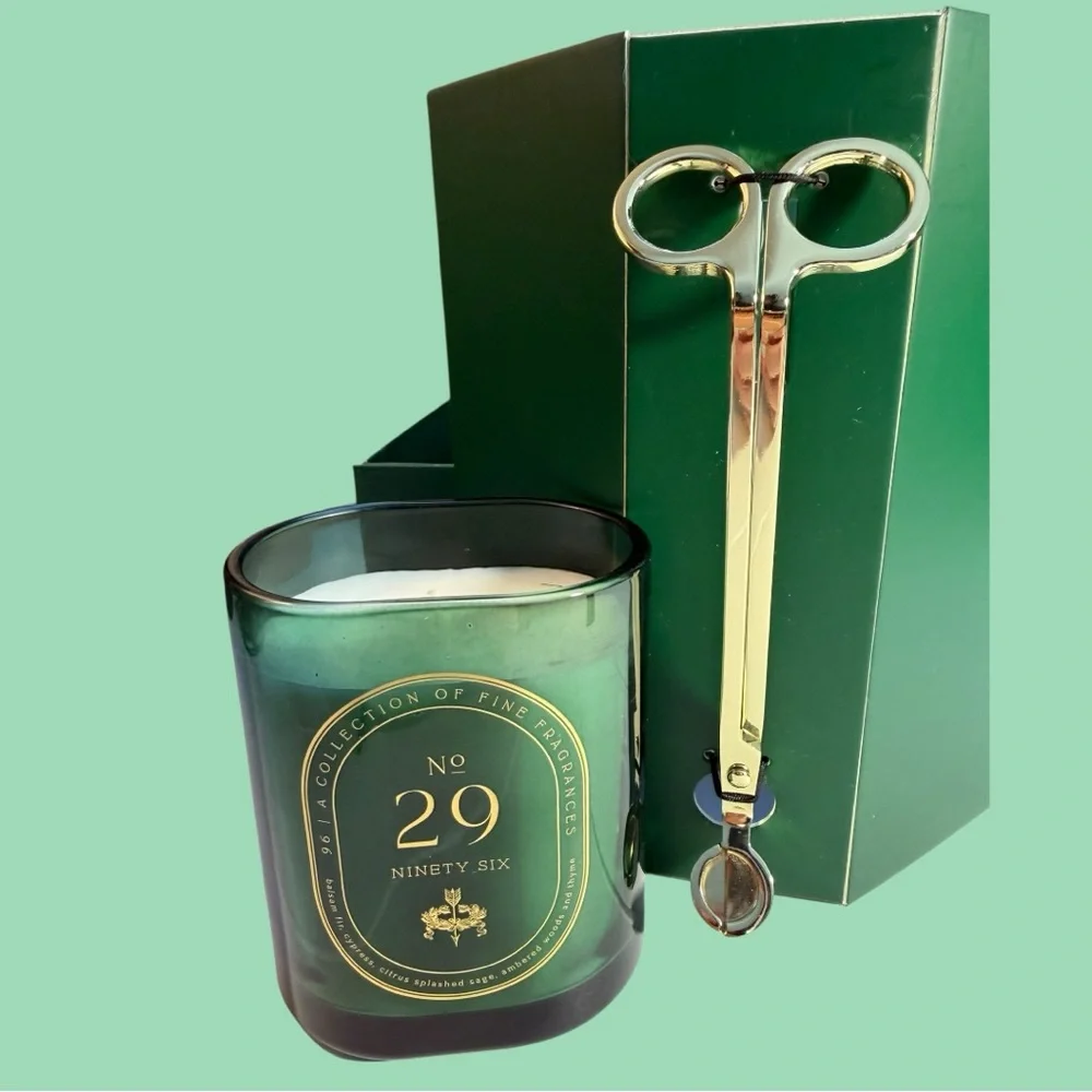 NINETY SIX No. 29 Candle Set with Gold Wick Trimmer